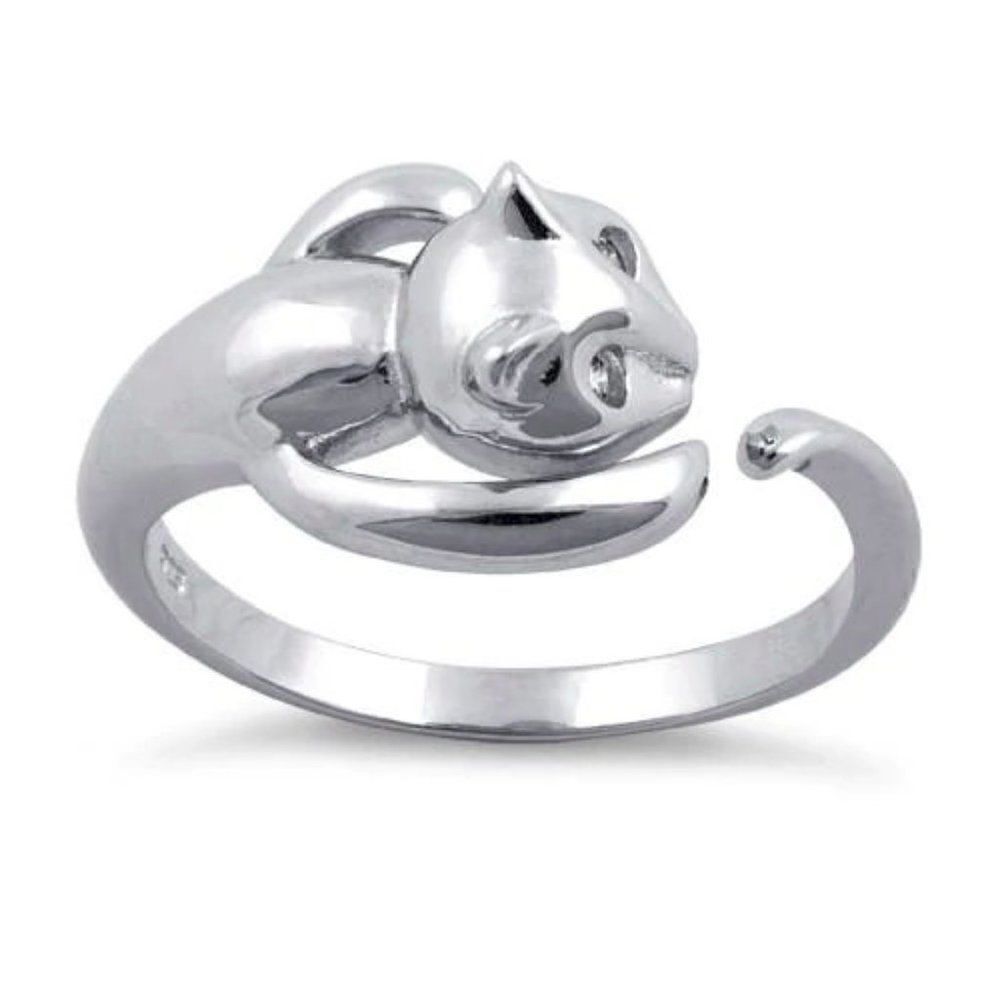 Sterling Silver Open Adjustable Cat Ring Finejewelry New With Box — image 2 of 6